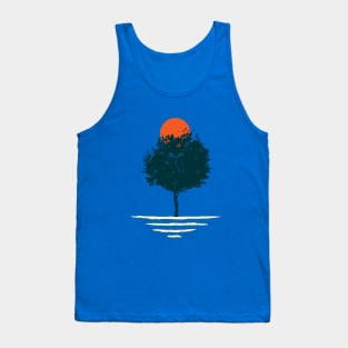 Minimalist Abstract Nature Art of Elegant Tree II Tank Top